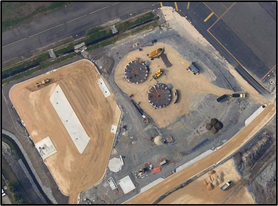 Aerial view of BP JUHI project under construction